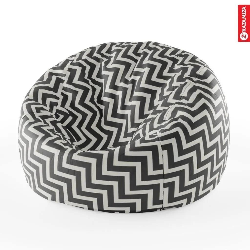 Black & White Zigzag Sabia Bean Bag
