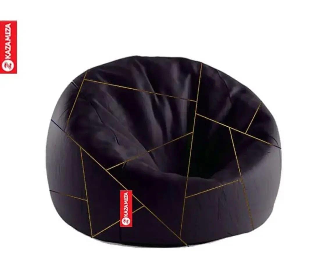 Black & Gold Lines Sabia Bean Bag