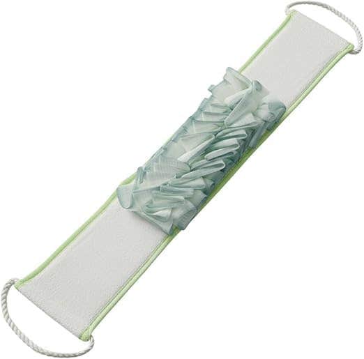 Shower Exfoliating Towel, 3D Bath Back Scrubber 80 Cm with Long Strap, Microfiber Body Cleaning Luffa for Men and Women, Deep Cleansing Shower Towel B-629 (Green)