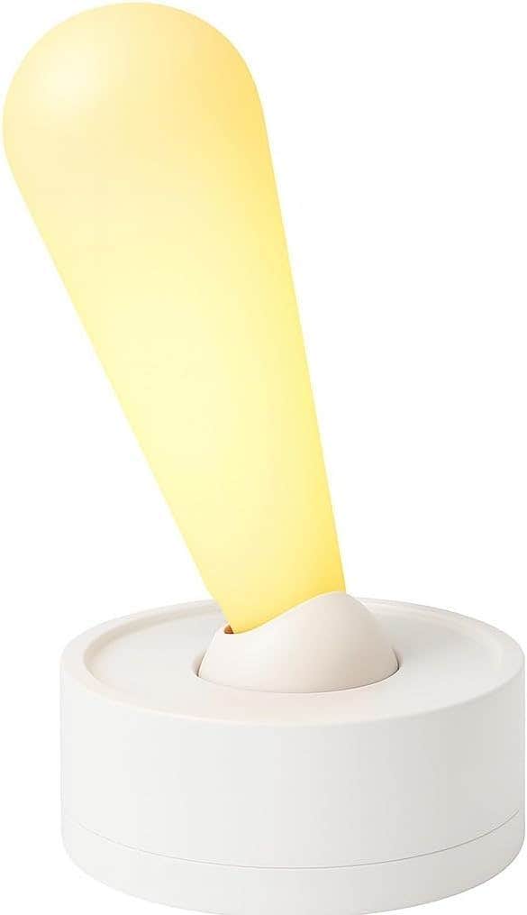 Table Lamp, Rechargeable Led Desk Lamp with 2 Level Brightness, Portable Cordless Night Light for Bedroom Office Camping, Modern Minimal Bedside Ambient Light