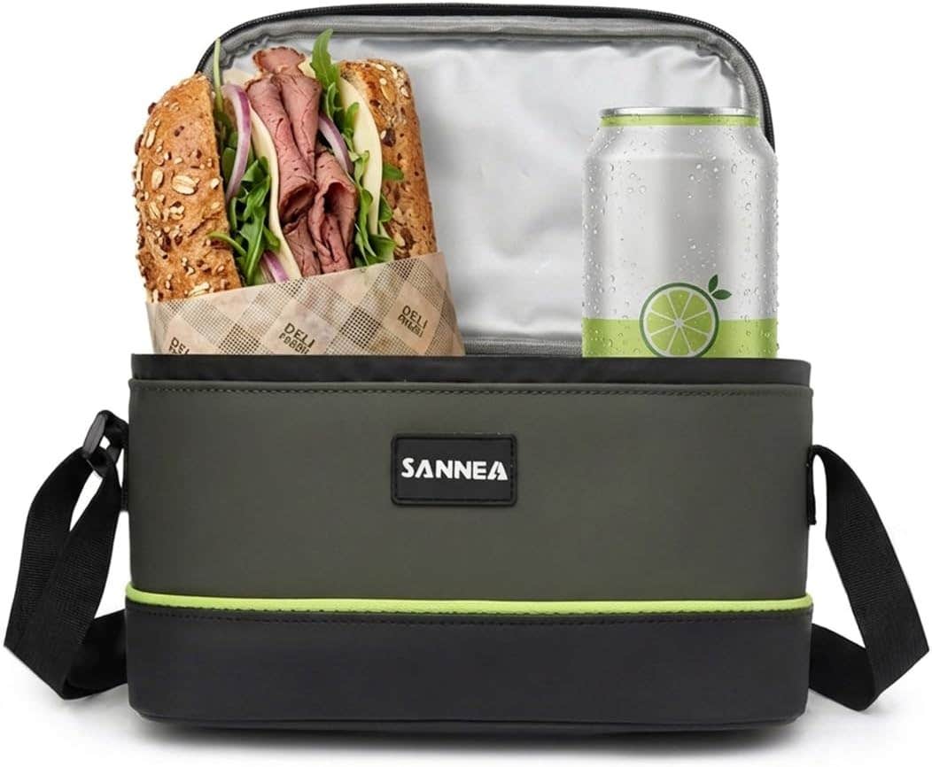 Lunch Bag 6 L Insulated Thermal Cooler Tote, Leak-Resistant Water-Resistant Lunch Box Bag for Work, School, Picnic and Meal Prep Storage, BB-560