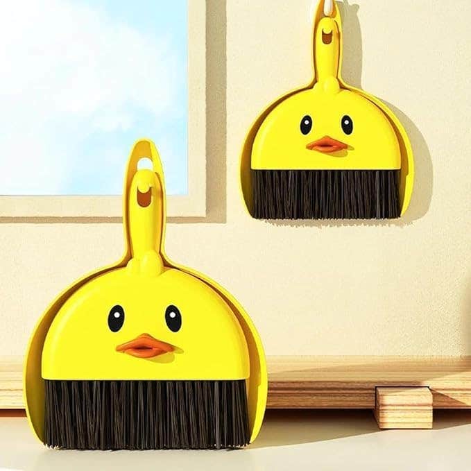 Mini Broom And Dustpan Set Handheld Desk Cleaning Brush for Car Office Sofa Table Compact Space Saving Sweeping Tool with Snap Lock Storage Design AF-268