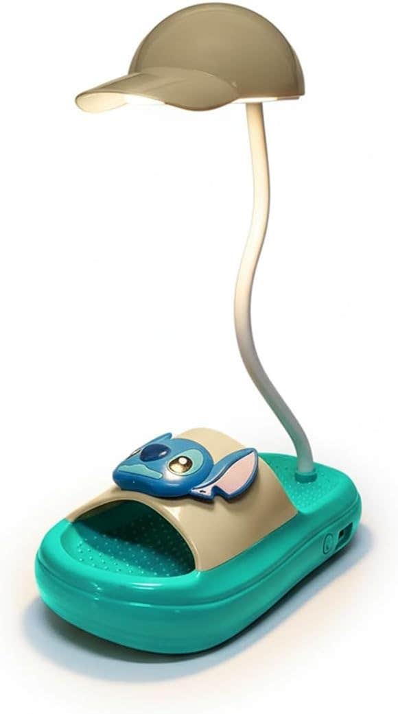 Table Led Lamp Usb Rechargeable Desk Light Cute Design For Kids Bedroom Study Reading Night Lighting (Beige & light blue)