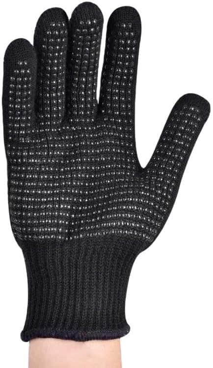Professional Heat Resistant Hair Styling Glove for Curling Irons & Flat Irons - Black