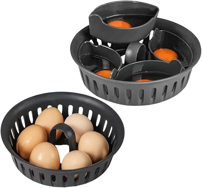 Generic 2-in-1 Egg Cooker with Handle - Scrambled, Boiled, and Omelet Eggs