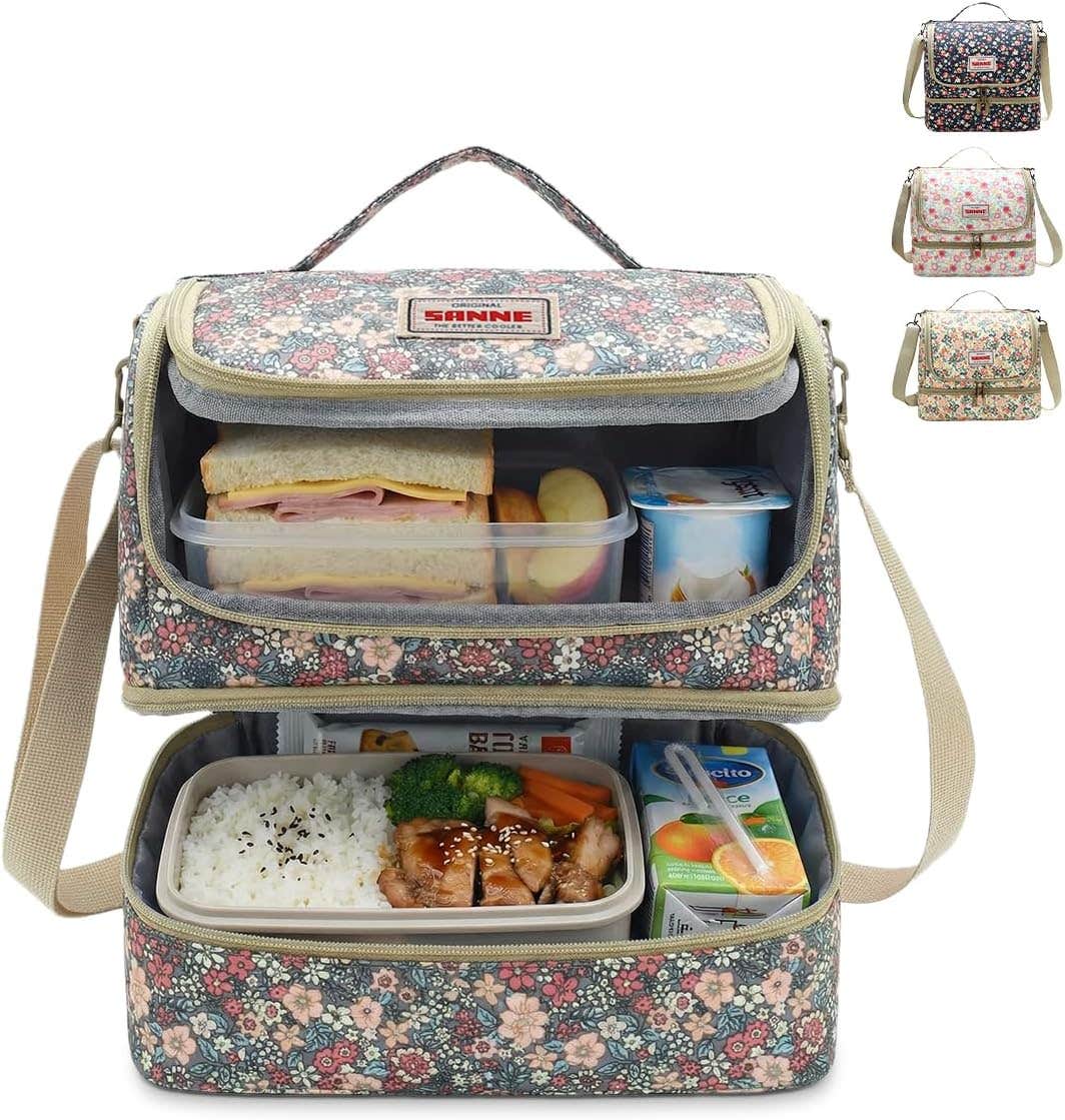 Lunch Bag 11L Insulated Cooler Bag, Thermal Food Tote With Wide Opening, Waterproof Leak Resistant Lunch Box for Work School Travel Picnic