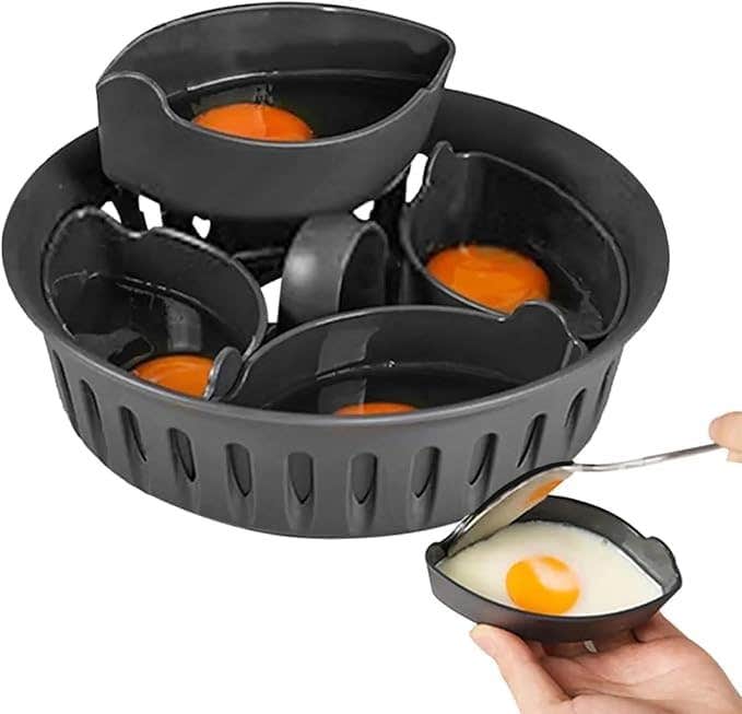 Generic 2-in-1 Egg Cooker with Handle for Boiled, Scrambled, and Omelet Eggs