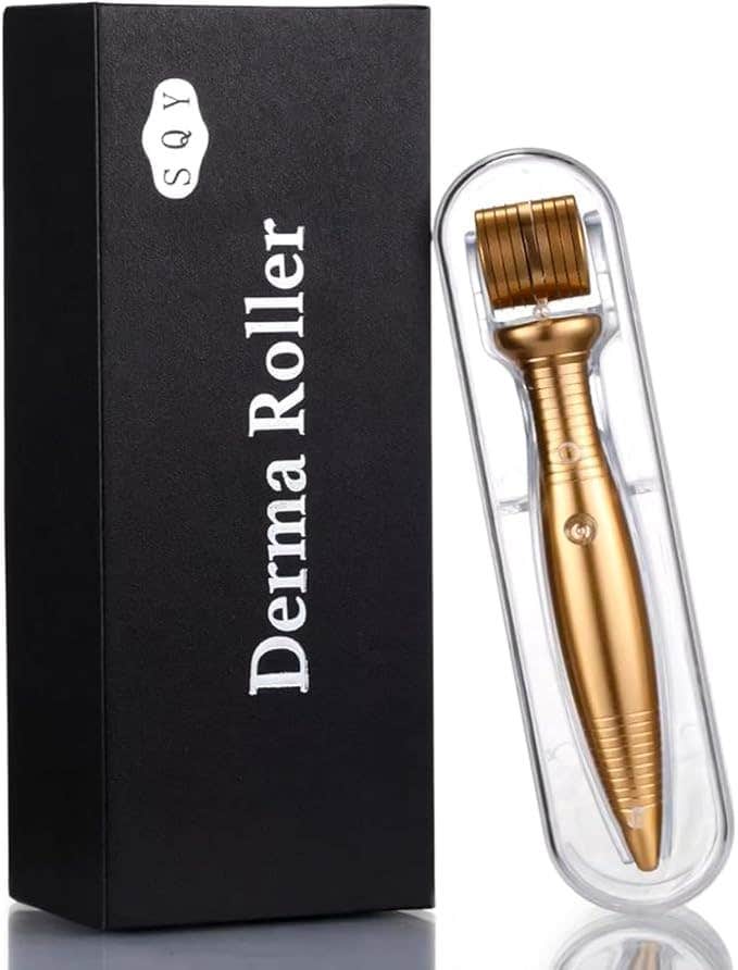 Derma Roller Kit for Skin Rejuvenation | 540 Titanium Microneedles | Collagen Boosting & Anti-Aging Treatment