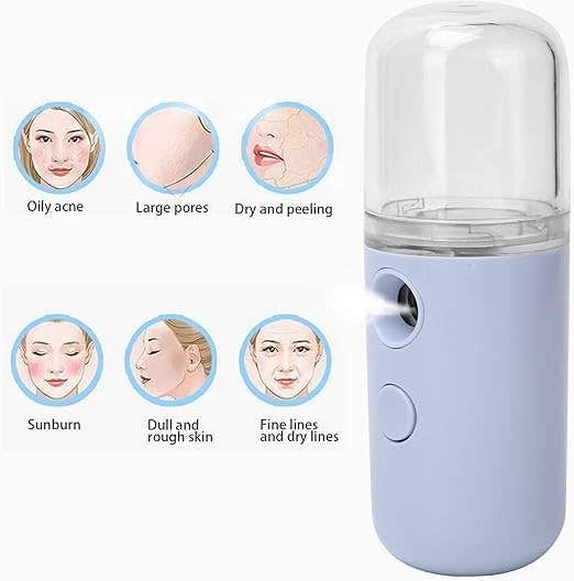 Nano Mist Sprayer Portable Face Mist Sprayer, Mini Facial Steamer, 30 ml Facial Mister for Hydrating Skin and Refreshing Makeup