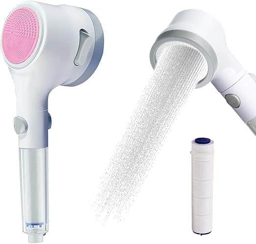 Handheld Shower Head Set with Filter and Pause Switch Removable Luxury Spa Showerhead Soft, Filtering Showerhead for Sensitive Skin
