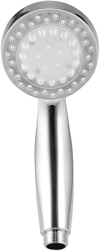 LED Color Changing Handheld Showerhead - High Pressure Spray, Eco-Friendly Silver