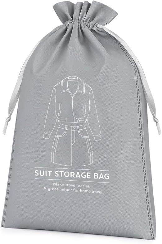 Bag Suit Storage Travel Organizer Clothes Dustproof Packing Pouch Luggage Bag For Men Women Socks Towels Suitcase 35x47CM (Grey)