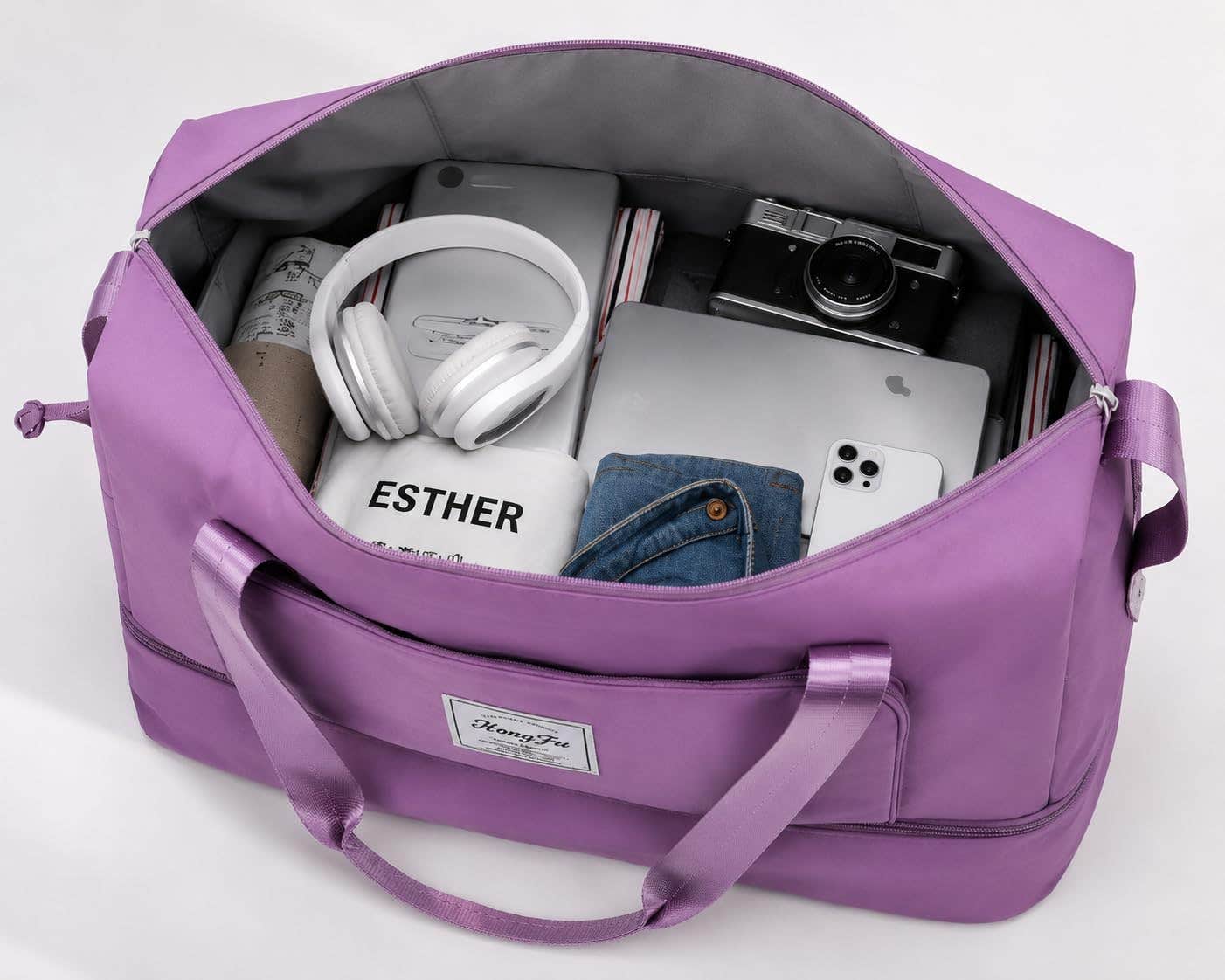 Multifunctional Travel Bag Large Capacity Waterproof Bag With Shoulder Strap Foldable Travel Gym Hospital Bag - Multicolor