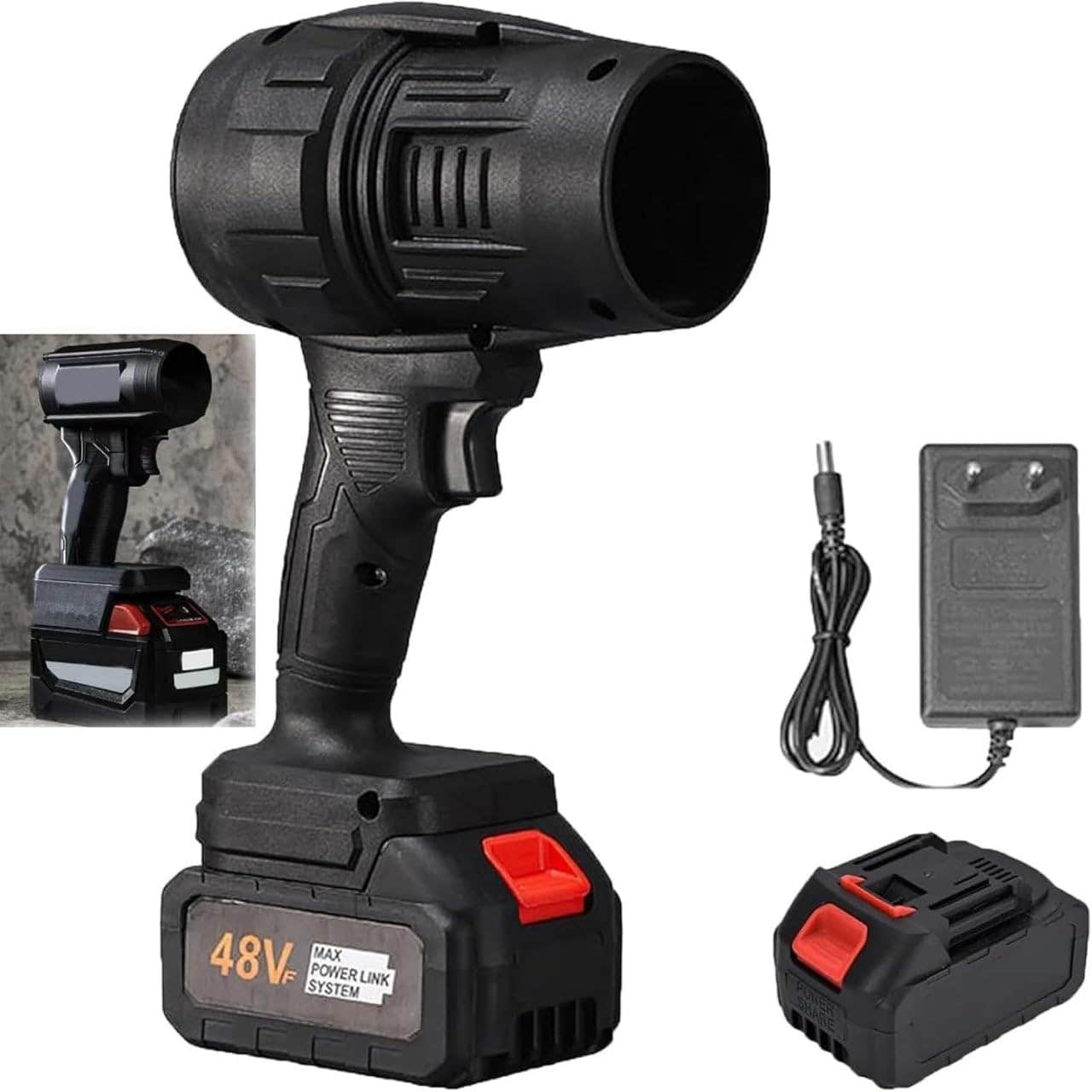 DIPDEY Handheld Electric Portable Car Blower | Lightweight Rechargeable Blower