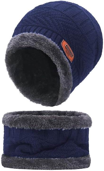 Missby Winter Knit Hat Scarf Gloves Set - Men Women