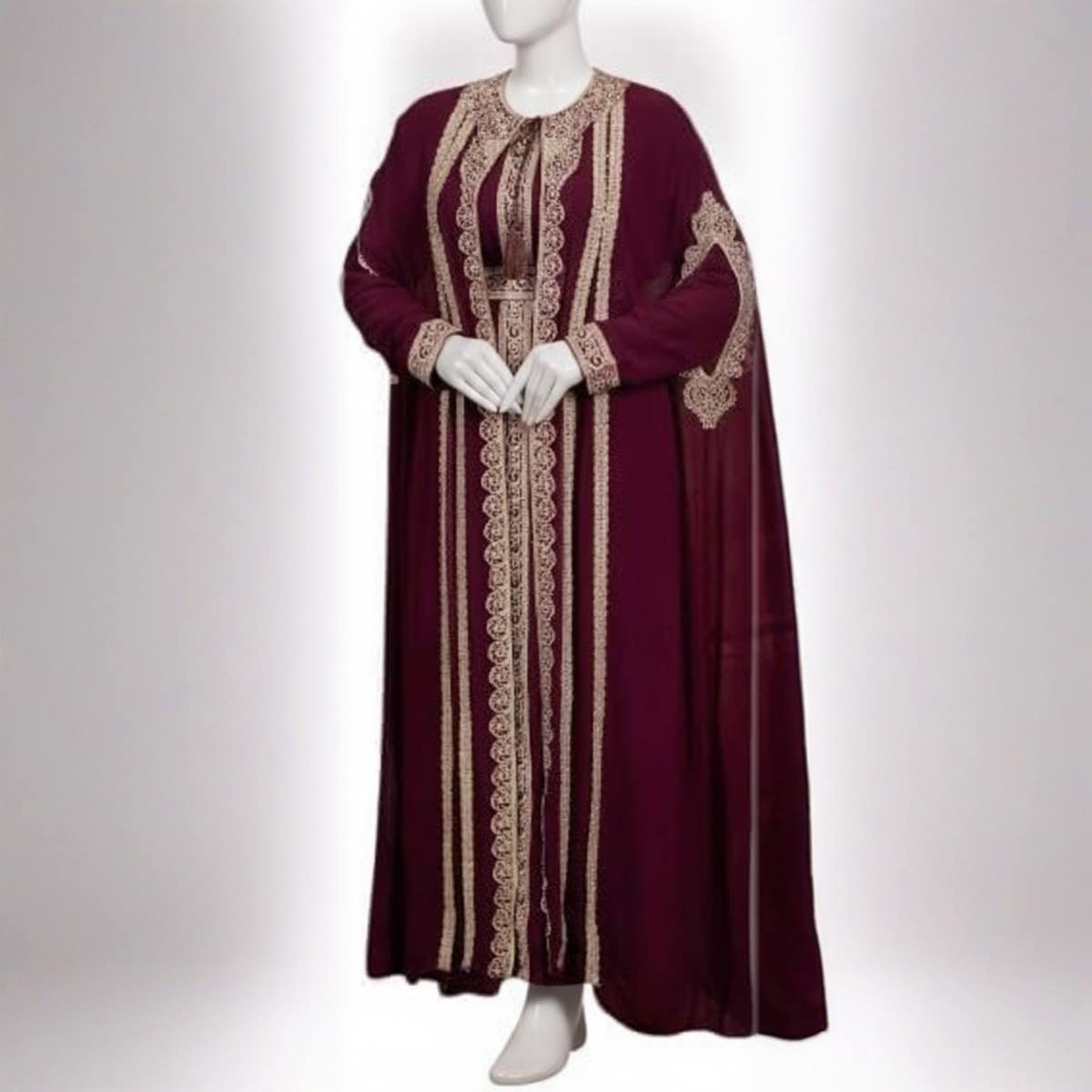 Women's Abaya - Gamal Sons, Chiffon & Lycra, One Size, Suitable up to 95 kg, Model GS-530
