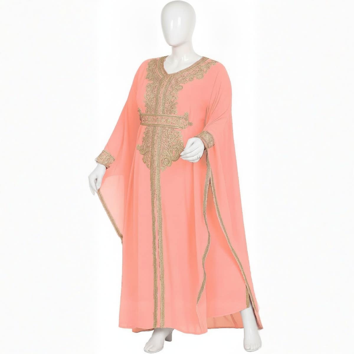 Women's Abaya - Gamal Sons, Chiffon, One Size, Suitable up to 95 kg, Model GS-506