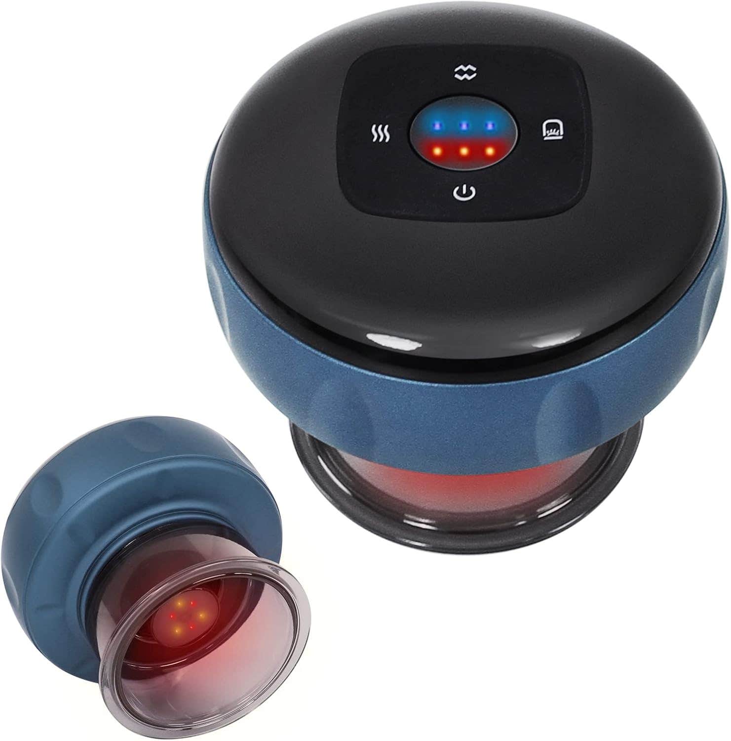 Urit Smart Dynamic Cupping Therapy Set with Gua Sha Massage Tool - Blue