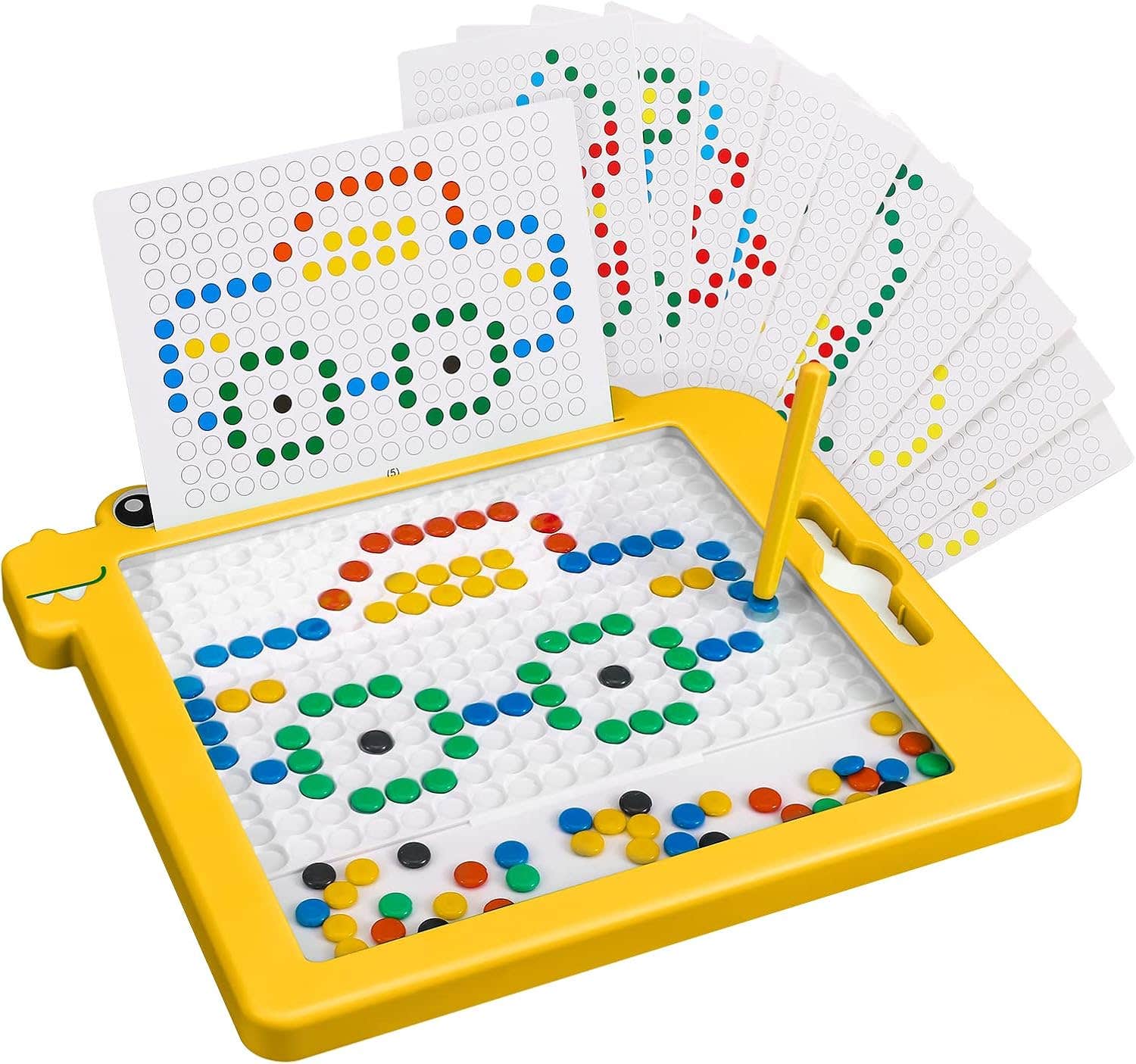 GHIGMOFUN Magnetic Drawing Board for Kids, Montessori Preschool Activities, Doodle Board Toy