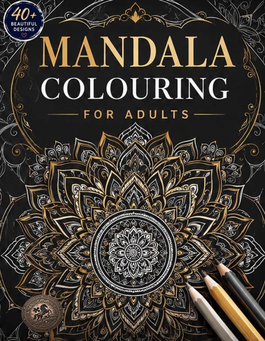 40 Sheets Bristol 200g A5 Coloring Sheets Classic Mandala Coloring Sheets for Adults and Young Adults A5 Coloring Creativity Classic Painting Art Therapy Stress Relief Nw 446