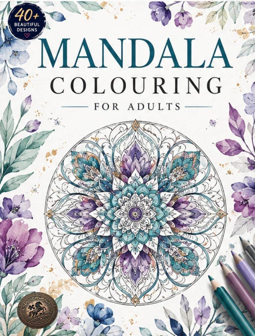 40 Sheets Bristol 200g A5 Coloring Sheets Classic Mandala Coloring Sheets for Adults and Young Adults A5 Coloring Creativity Classic Painting Art Therapy Stress Relief Nw 445