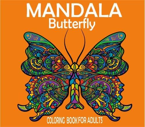 Nw 304 Mandala Coloring Chests Adult and Youth 12 Comfortable Coloring Sheets Butterfly