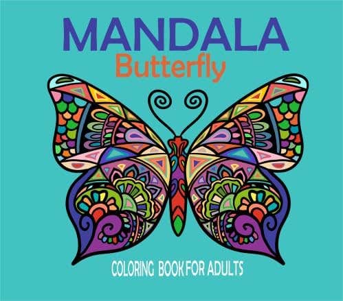 Nw 302 Mandala Coloring Chests Adult and Youth 12 Comfortable Coloring Sheets Butterfly