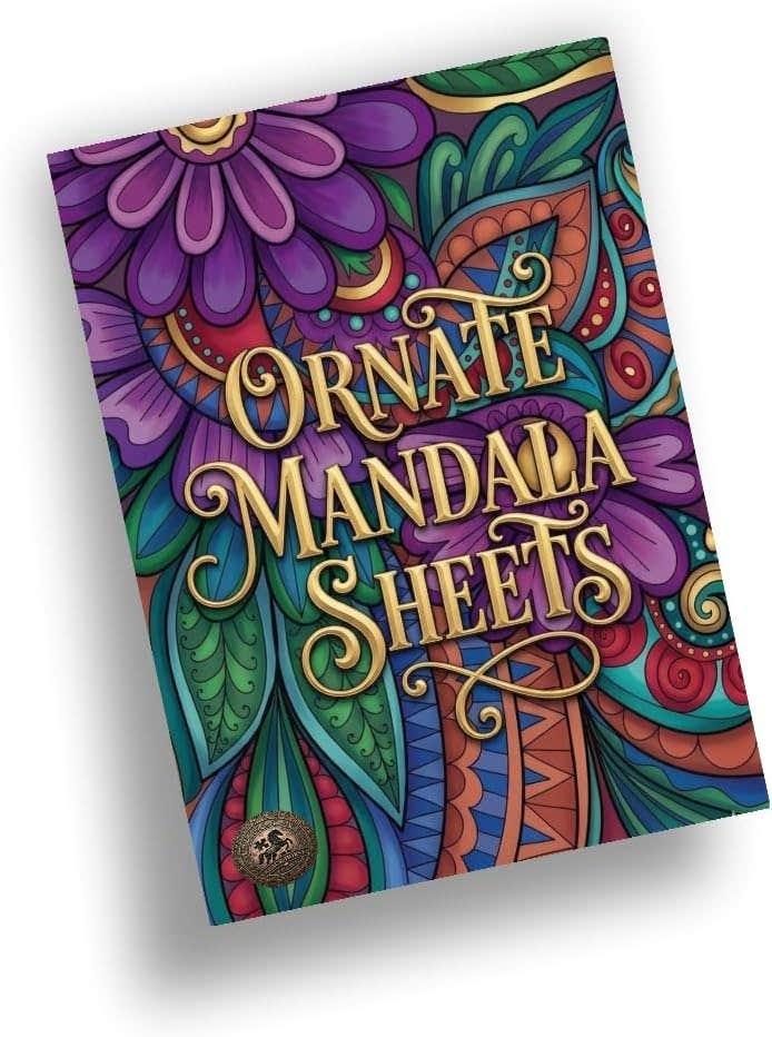 Mandala Coloring Sheets for Adults and Youth, 20 Bristol A4 Size Coloring Creativity Painting Classic Art Therapy Stress Relief Nw 402