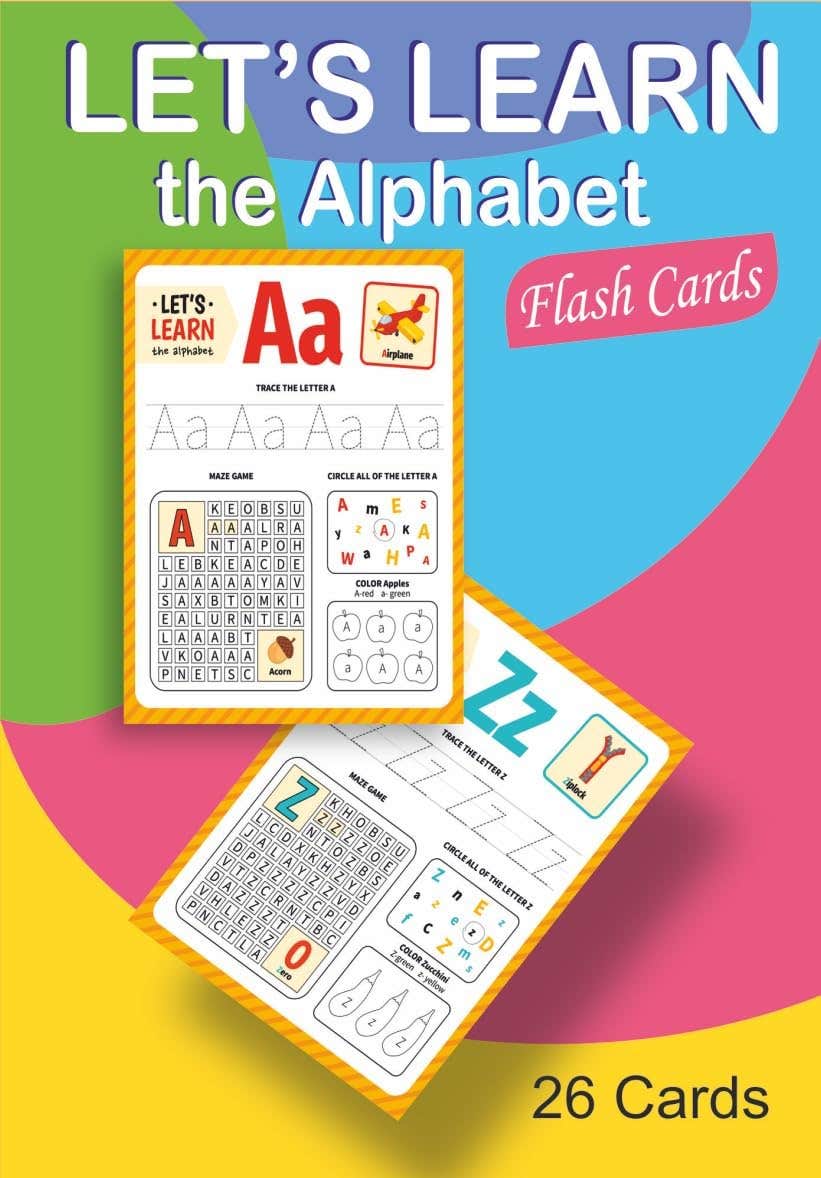 Let's Learn the Black Horse Alphabet Flash Cards Multi-Element - 26 Cards for Basic Skills and Excellence Nw 101