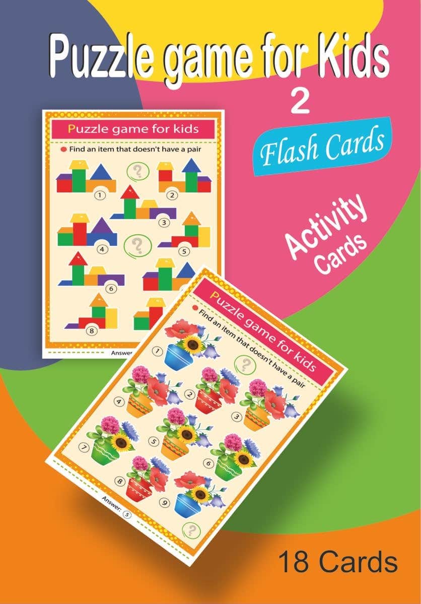Blackhorse Educational Activity Cards Multi-Use Puzzle Game for Kids Development Skill Visual Perception Focus Attention Nw 157