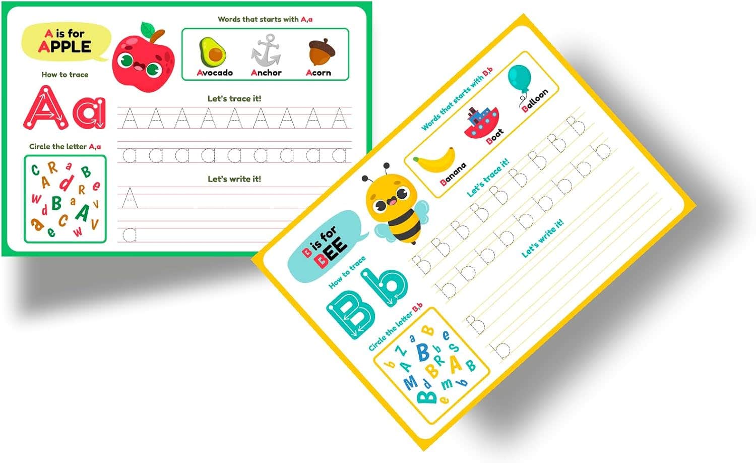 Let's Learn the Black Horse Alphabet Flash Cards Multi-Element - 26 Cards for Basic Skills Development and Excellence Nw 106 Preschool