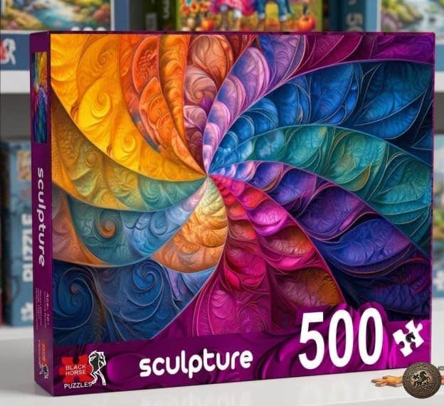 Black Horse Puzzle Dz248 500 Pieces Metallic Colors