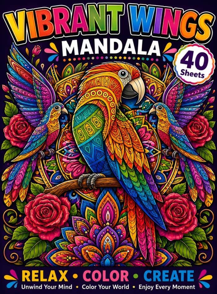 Coloring Sheets 40 Professional Drawing Mandala Relaxation Bristol Paper 200g - Art Lovers Gift
