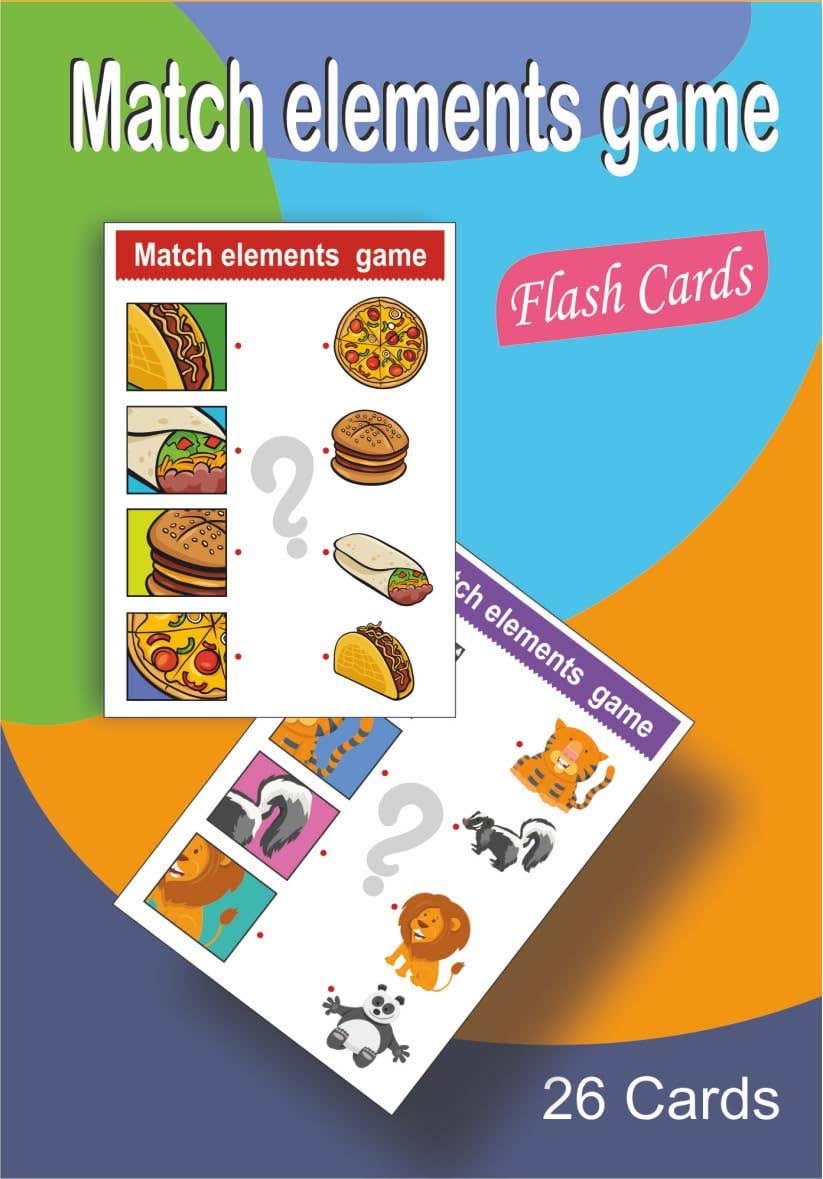 Blackhorse Multi-Use Educational Activity Cards Game Matching Elements Visual Zoom Skill Development Visual Perception Focus Attention Nw 155