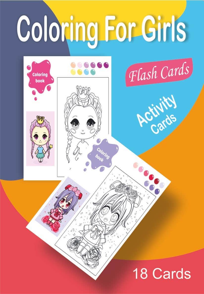 BLACKHORSE Educational Activity Cards Multi Use Girls Coloring Cards Development Skills Visual Perception Focus Attention Nw 165