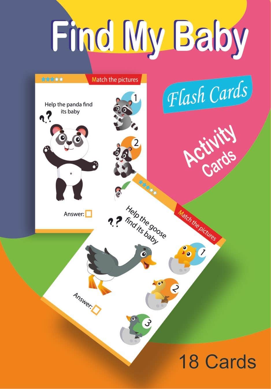 BLACKHORSE Educational Activity Cards Multi-Use Finding Son Cards Development Skills Visual Perception Focus Attention Nw 173