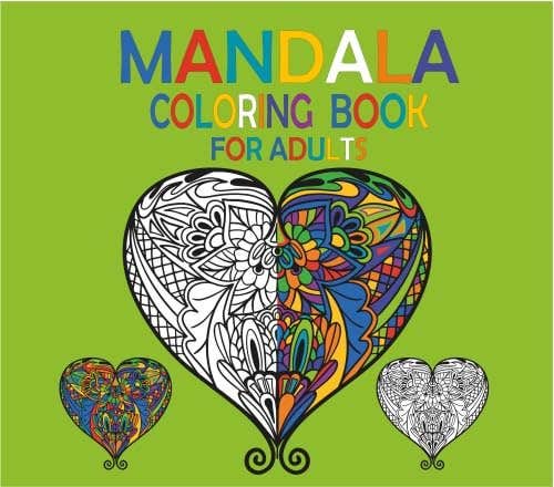 Mandala Coloring Chests Adult and Youth 12 Comfortable Painting Hearts Nw 307