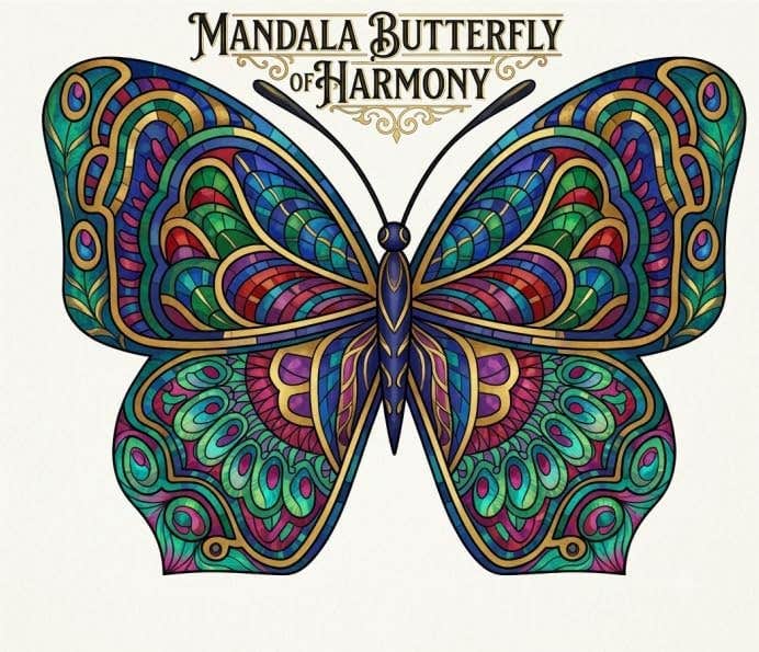 Nw 501 Mandala Coloring Chests Adult and Youth 18 Comfortable Coloring Chests Butterfly