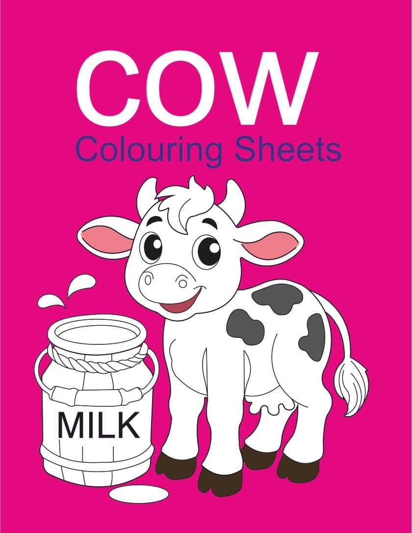 Coloring Charts for Kids and Adults Featuring 20 Bristol A4 Size Coloring Creativity Cow Painting Art Premium Designs Nw 501