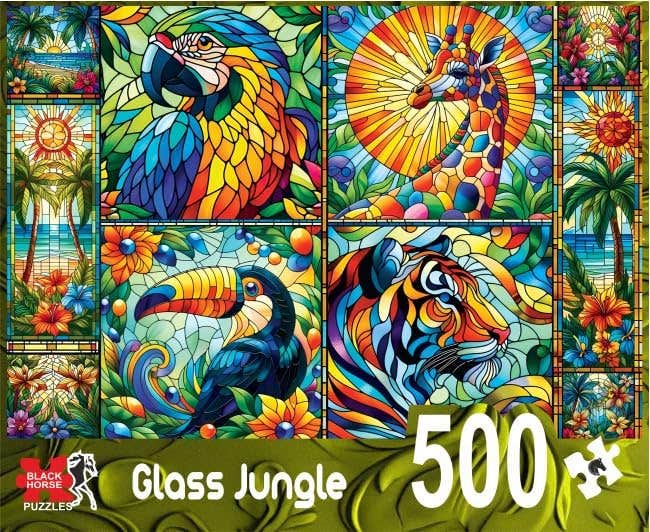 Black Horse Puzzle Dz225 Glass Dovetail 500 Pieces