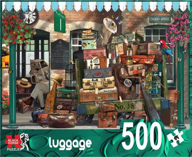 Black Horse Puzzle Dz229 500 Piece Travel Luggage Puzzle