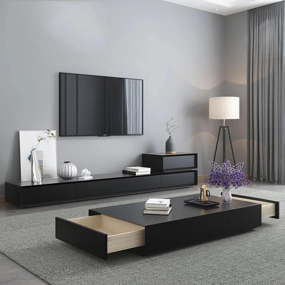 Modern Black Living Room Furniture Set | 3-Year Warranty | SET36