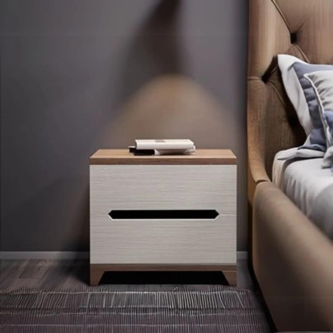 Modern Wooden and White Commode | 40 x 40 x 40 | Bedroom Organizer