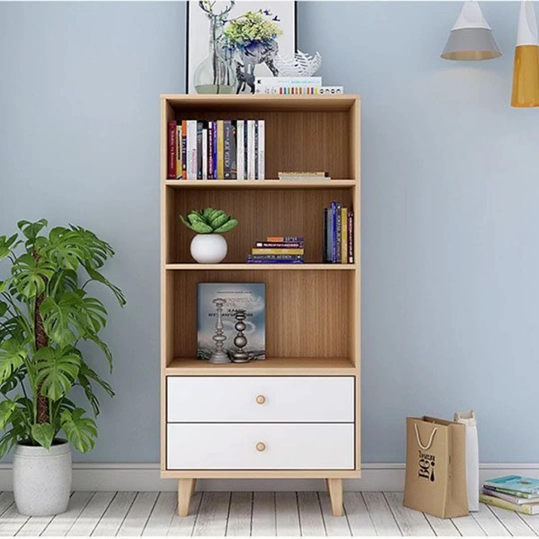 Display Unit | Wooden & White | 60 x 30 x 160 | DU10