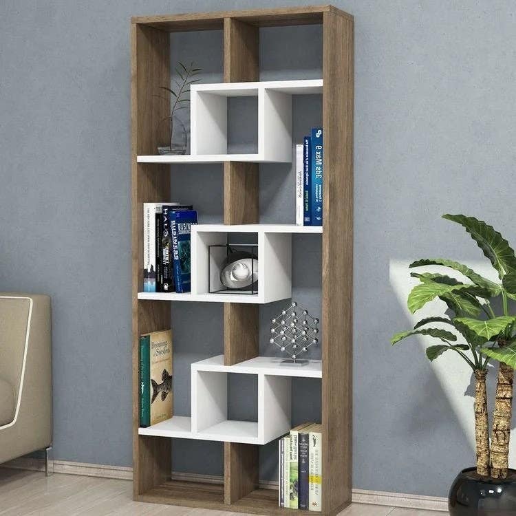 Display Unit | White & Wooden | 80 x 30 x 180 | DU7