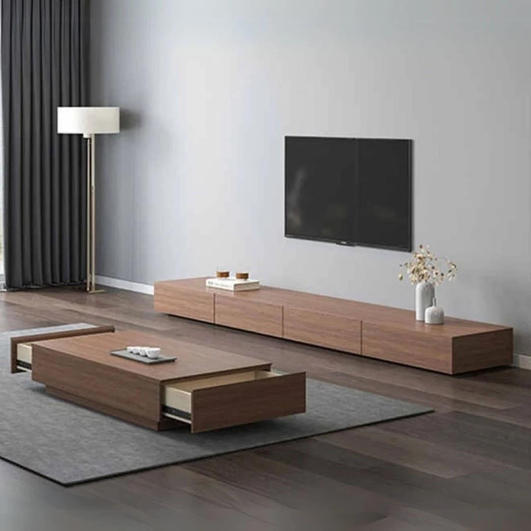 Modern Wooden Living Room Set | 3-Year Warranty | SET37