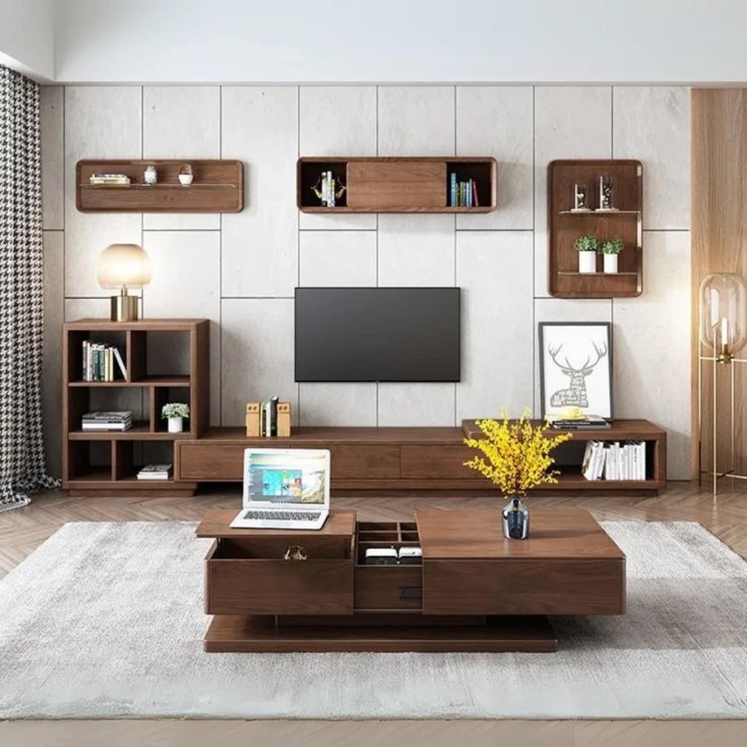 Living Room Set | TV Unit and Center Table | Brown | SET51