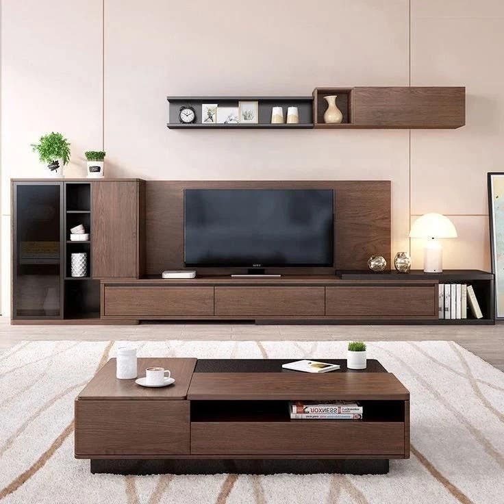 Modern Brown & Black TV Unit and Center Table | MDF | Warranty 3 Years