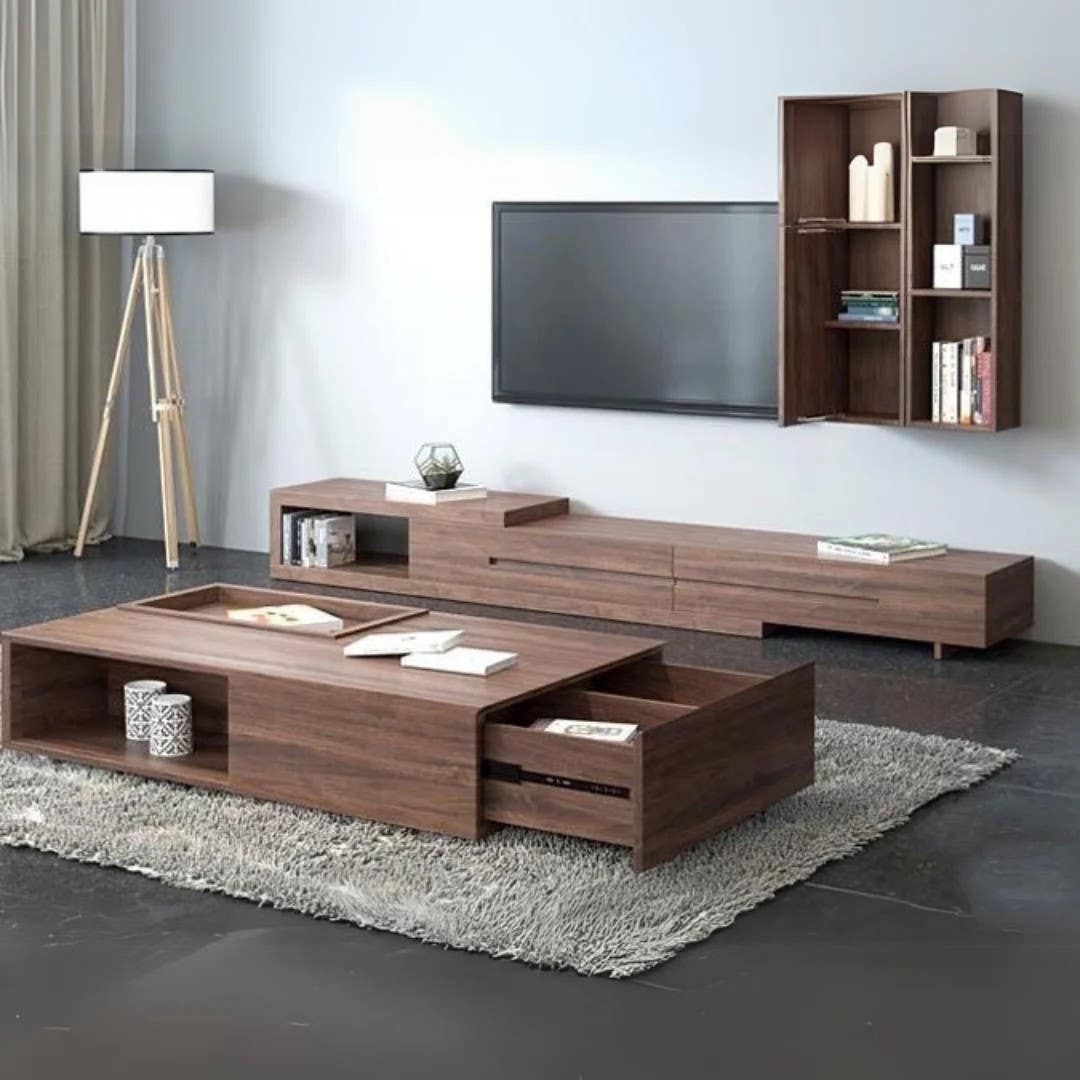 Living Room Set | TV Unit and Center Table | Brown | SET50