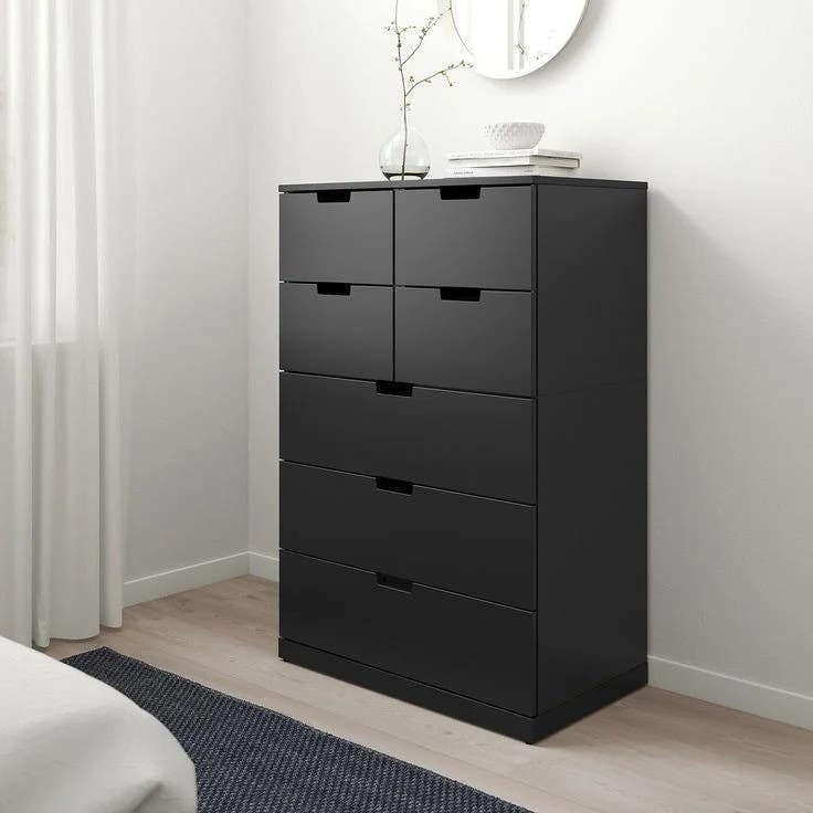 Modern Black Drawer Unit | 70x40x120 | 3-Year Warranty